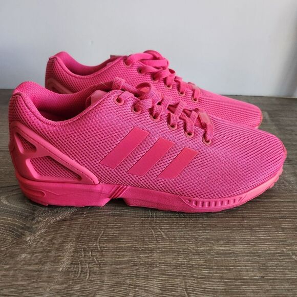 NWT Sample Adidas ZX Flux Athletic Running Shoes Sneakers Shock Pink Mens Size 9 - Picture 4 of 12